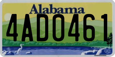AL license plate 4AD0461