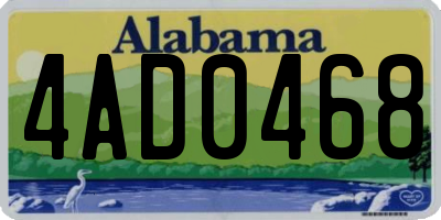 AL license plate 4AD0468