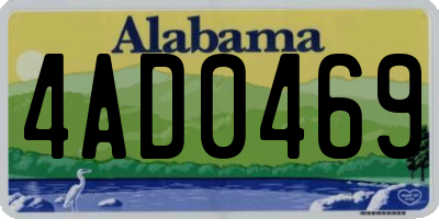 AL license plate 4AD0469