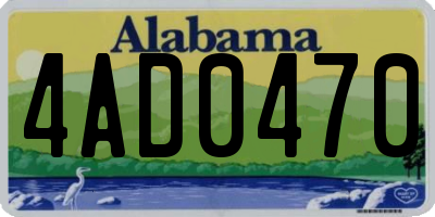 AL license plate 4AD0470