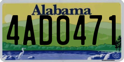 AL license plate 4AD0471