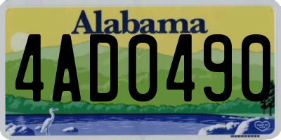 AL license plate 4AD0490