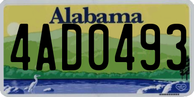 AL license plate 4AD0493