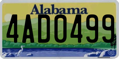 AL license plate 4AD0499