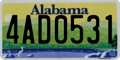 AL license plate 4AD0531