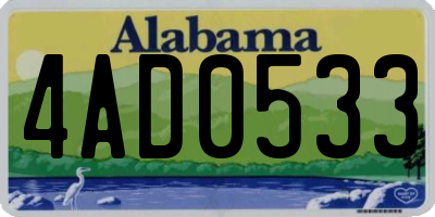 AL license plate 4AD0533
