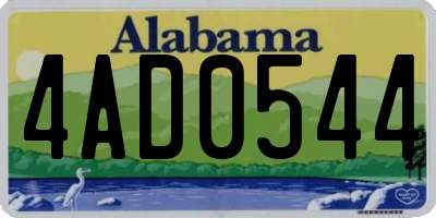 AL license plate 4AD0544