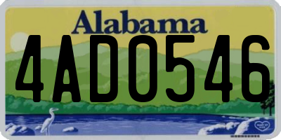 AL license plate 4AD0546