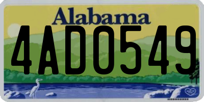 AL license plate 4AD0549