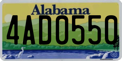 AL license plate 4AD0550