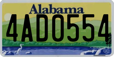 AL license plate 4AD0554