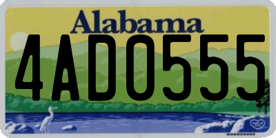 AL license plate 4AD0555