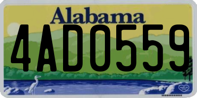 AL license plate 4AD0559