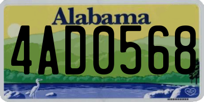 AL license plate 4AD0568
