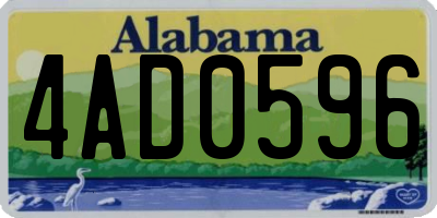 AL license plate 4AD0596