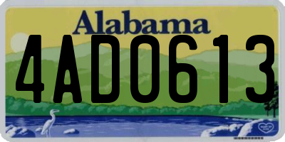 AL license plate 4AD0613