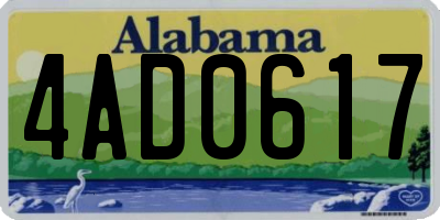 AL license plate 4AD0617
