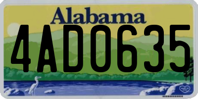 AL license plate 4AD0635