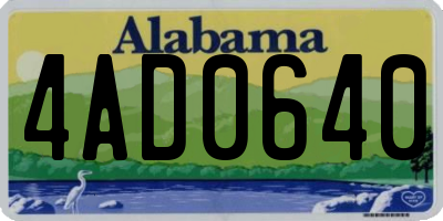 AL license plate 4AD0640