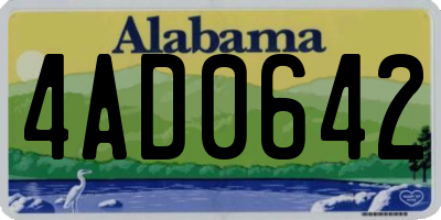 AL license plate 4AD0642