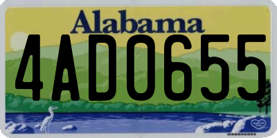 AL license plate 4AD0655