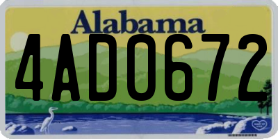 AL license plate 4AD0672