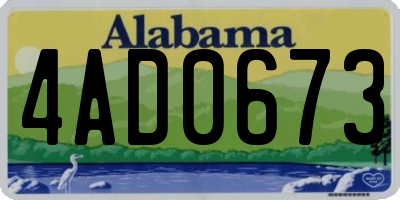 AL license plate 4AD0673
