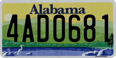 AL license plate 4AD0681