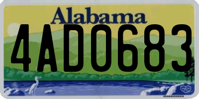 AL license plate 4AD0683
