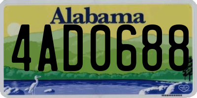 AL license plate 4AD0688