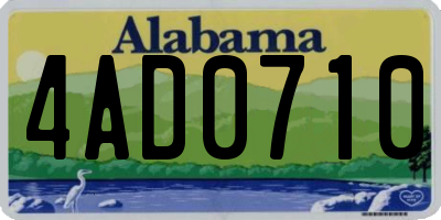 AL license plate 4AD0710