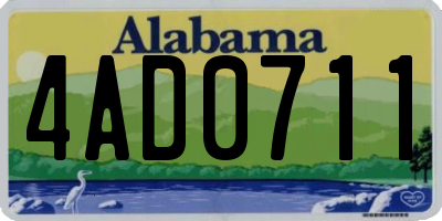 AL license plate 4AD0711