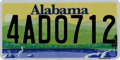 AL license plate 4AD0712