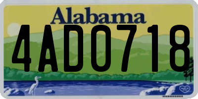 AL license plate 4AD0718
