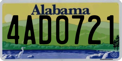 AL license plate 4AD0721