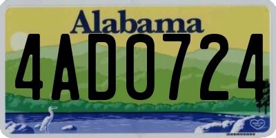 AL license plate 4AD0724