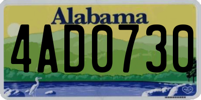 AL license plate 4AD0730