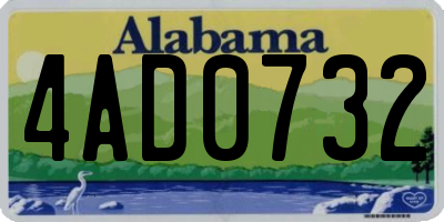AL license plate 4AD0732