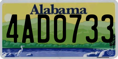 AL license plate 4AD0733