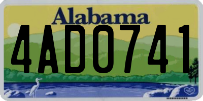 AL license plate 4AD0741