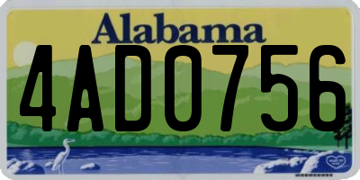 AL license plate 4AD0756