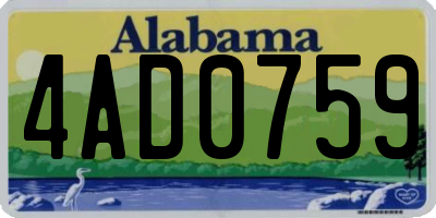 AL license plate 4AD0759