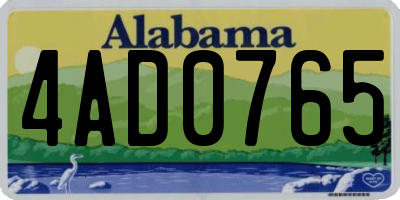 AL license plate 4AD0765