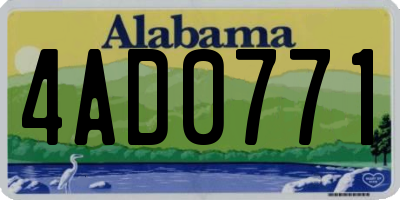 AL license plate 4AD0771