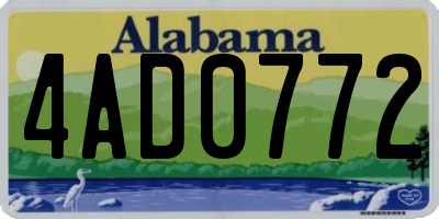 AL license plate 4AD0772
