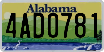 AL license plate 4AD0781