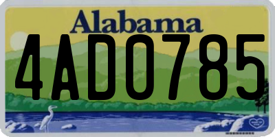 AL license plate 4AD0785