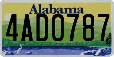 AL license plate 4AD0787