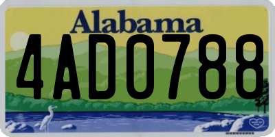 AL license plate 4AD0788