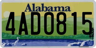 AL license plate 4AD0815
